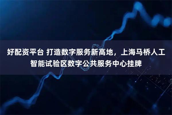 好配资平台 打造数字服务新高地，上海马桥人工智能试验区数字公共服务中心挂牌